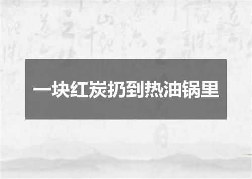 一块红炭扔到热油锅里