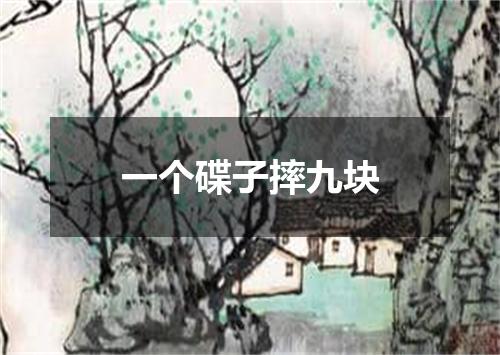 一个碟子摔九块