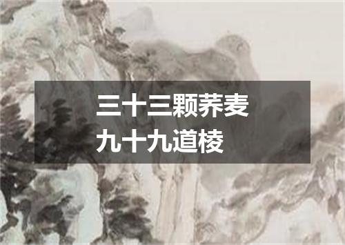 三十三颗荞麦九十九道棱