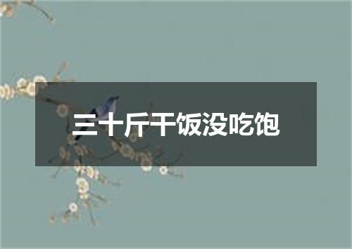 三十斤干饭没吃饱