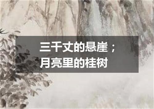 三千丈的悬崖；月亮里的桂树