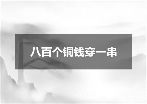 八百个铜钱穿一串