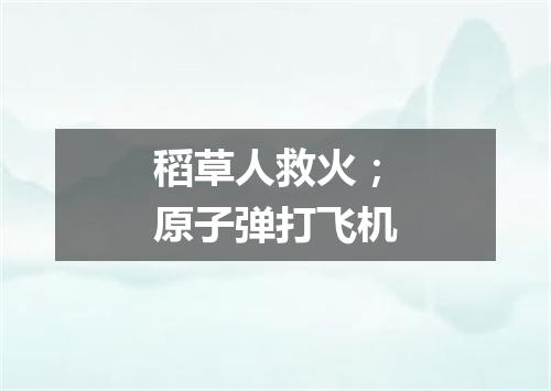 稻草人救火；原子弹打飞机