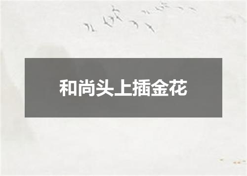 和尚头上插金花