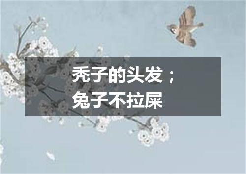 秃子的头发；兔子不拉屎
