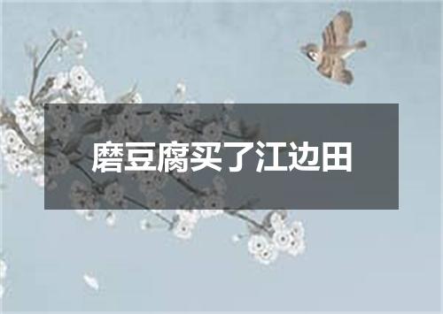磨豆腐买了江边田