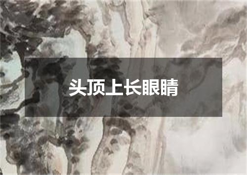 头顶上长眼睛