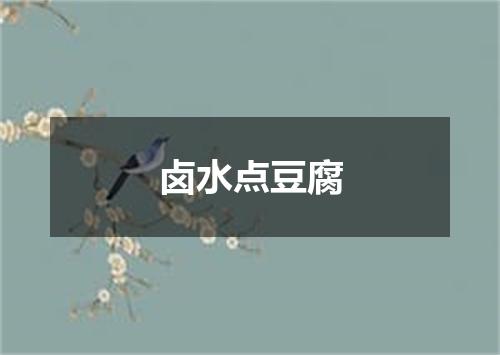 卤水点豆腐