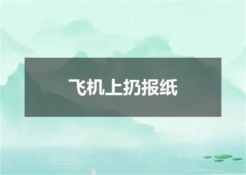 飞机上扔报纸