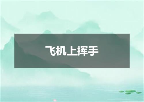 飞机上挥手