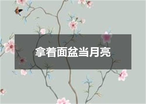 拿着面盆当月亮