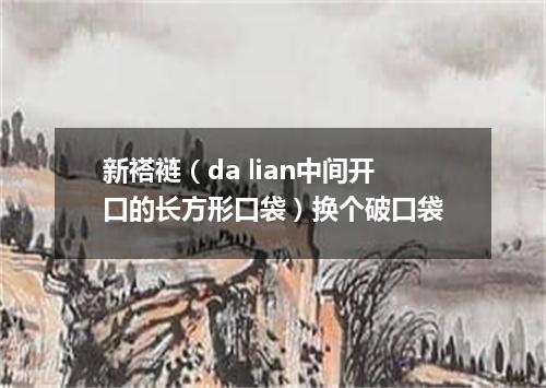 新褡裢（da lian中间开口的长方形口袋）换个破口袋