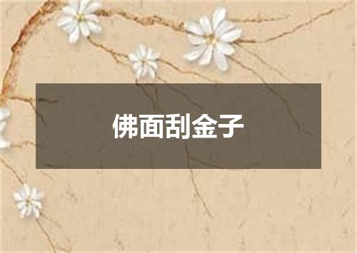 佛面刮金子