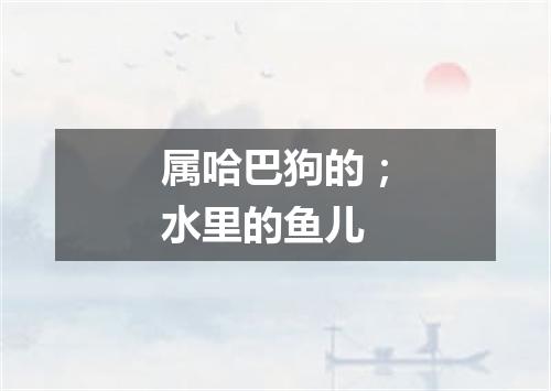 属哈巴狗的；水里的鱼儿
