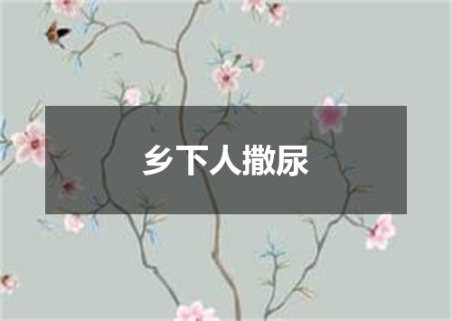乡下人撒尿