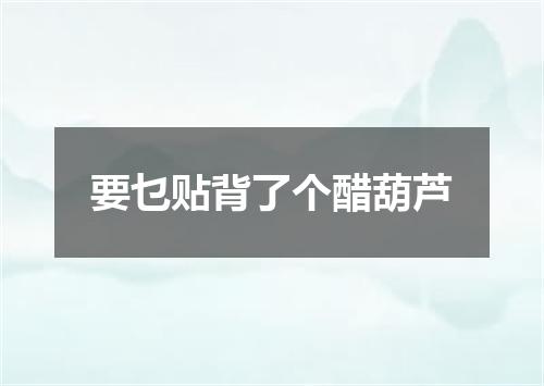 要乜贴背了个醋葫芦