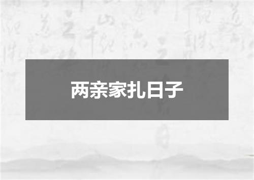两亲家扎日子