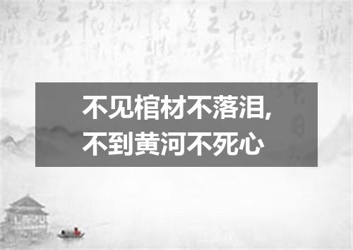不见棺材不落泪,不到黄河不死心