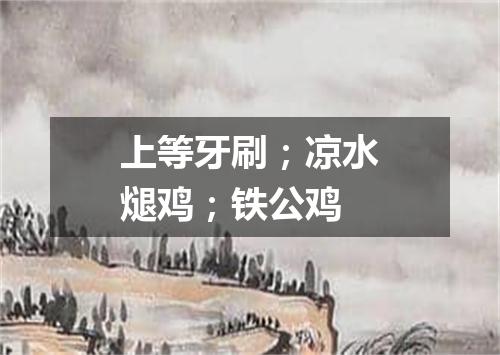 上等牙刷；凉水煺鸡；铁公鸡