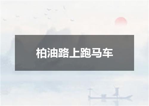 柏油路上跑马车