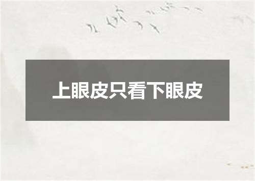 上眼皮只看下眼皮