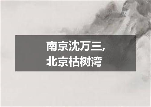 南京沈万三,北京枯树湾