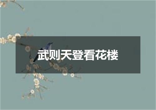 武则天登看花楼