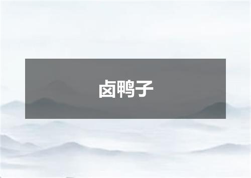 卤鸭子