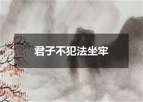 君子不犯法坐牢