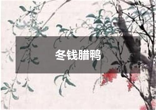 冬钱腊鸭