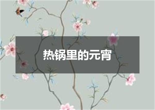 热锅里的元宵