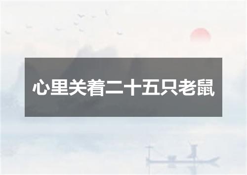 心里关着二十五只老鼠