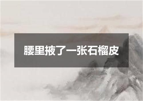腰里掖了一张石榴皮