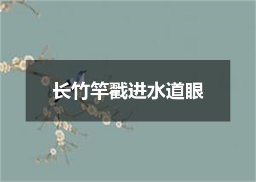 长竹竿戳进水道眼