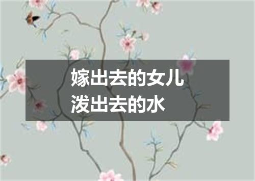 嫁出去的女儿泼出去的水
