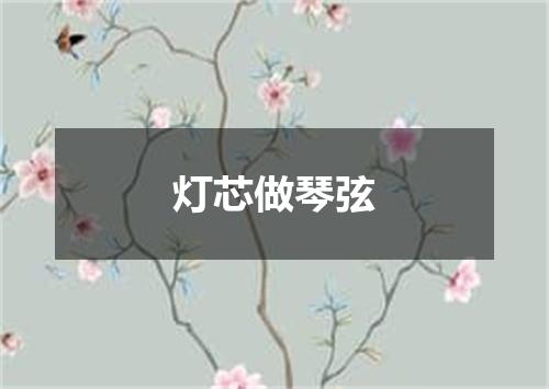 灯芯做琴弦