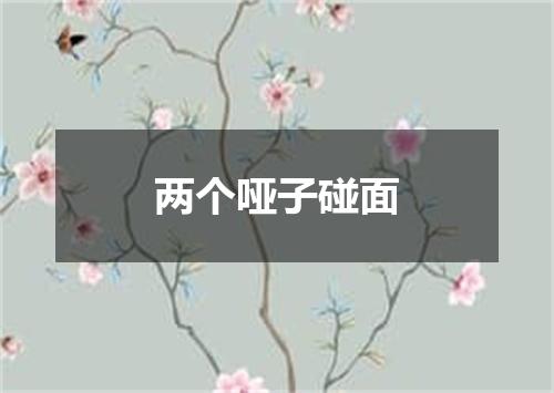 两个哑子碰面