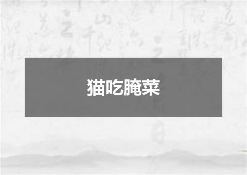 猫吃腌菜