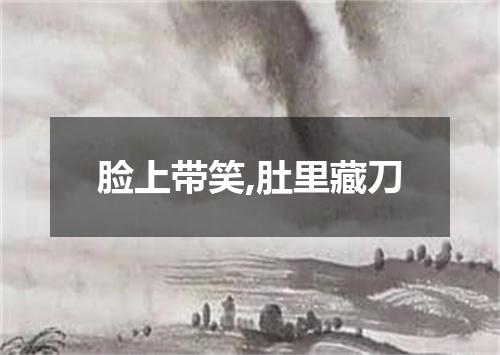脸上带笑,肚里藏刀