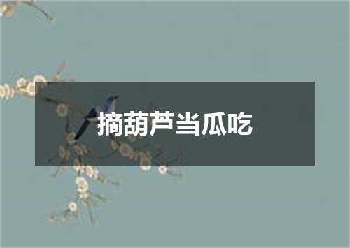 摘葫芦当瓜吃