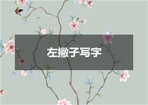 左撇子写字
