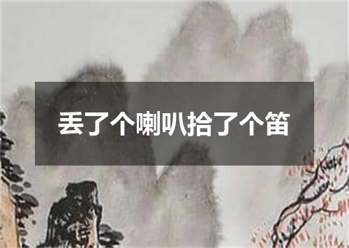 丢了个喇叭拾了个笛