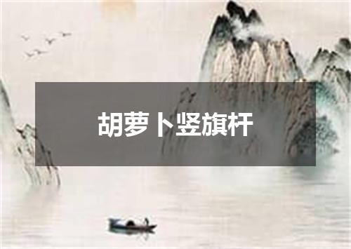 胡萝卜竖旗杆