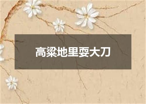 高粱地里耍大刀
