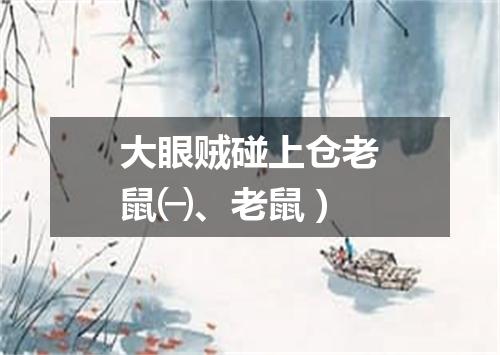 大眼贼碰上仓老鼠㈠、老鼠）