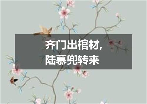 齐门出棺材,陆慕兜转来
