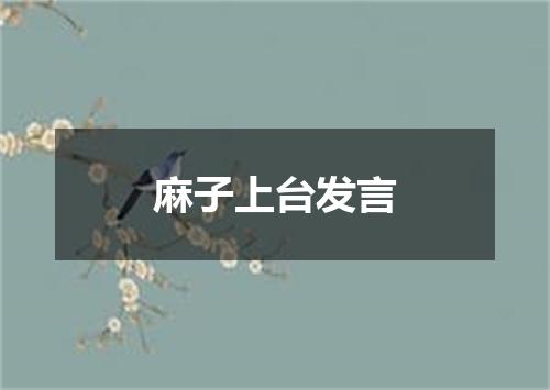 麻子上台发言