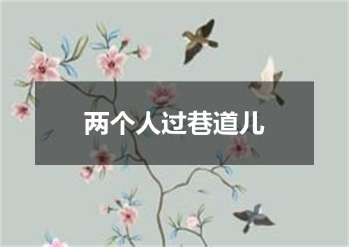 两个人过巷道儿