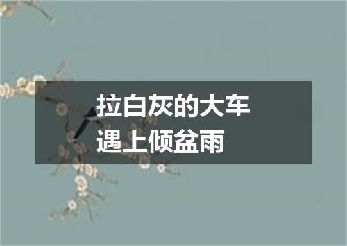 拉白灰的大车遇上倾盆雨