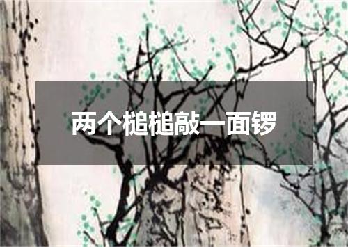 两个槌槌敲一面锣